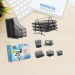 Ensemble de Bureau en Métal – 7 Pièces Essentielles