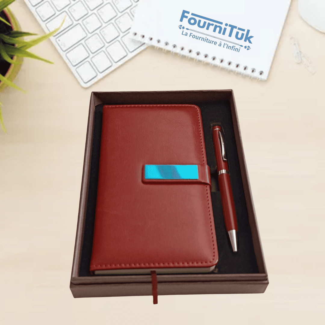 Coffret cadeau pour carnet de notes et stylos