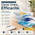 Panier à Courrier 3 Étagés Transparent || ARK