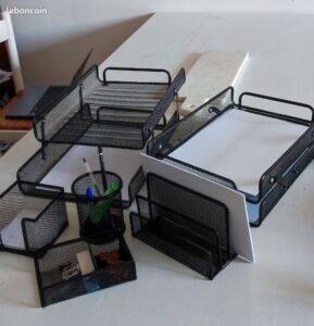 Ensemble de Bureau Métal 4 Pièces – Image 3