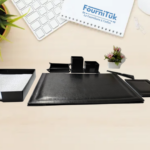 Ensemble de Bureau Moderne en Similicuir de Luxe - 6 Pièces