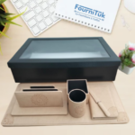 Ensemble de Bureau en Similicuir de Luxe - 6 Pièces