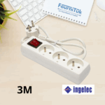Rallonge Multiprise INGELEC – 3 Prises 2P+T | 3m | Avec Interrupteur