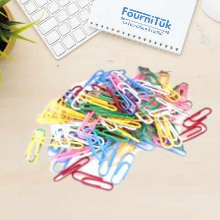 Boîte de Trombones Plastifiés en Couleur 33mm