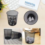 Gardez votre espace propre et organisé avec cette corbeille de bureau métallique au design moderne et discret. Sa structure en maille d’acier assure une bonne aération pour éviter l’accumulation des odeurs, tout en offrant une résistance durable. Parfaite pour une utilisation au bureau, à la maison ou dans une chambre, elle se glisse facilement sous un bureau ou dans un coin sans encombrer l’espace. Son design épuré et contemporain s’adapte à tous les environnements professionnels et personnels.