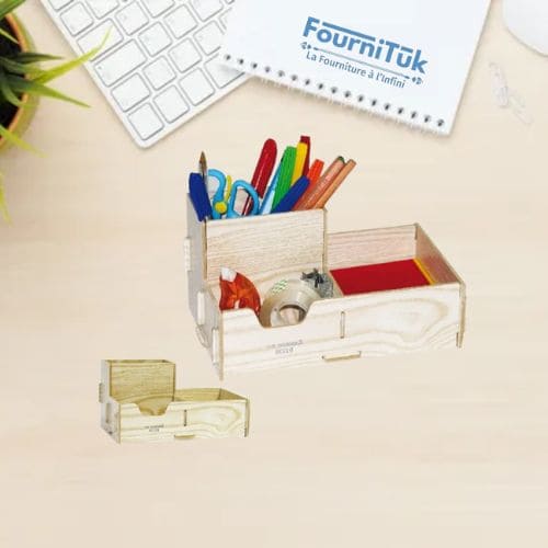 Rangement de Bureau - Porte stylos Bois Rangement de Bureau - Porte stylos Bois
