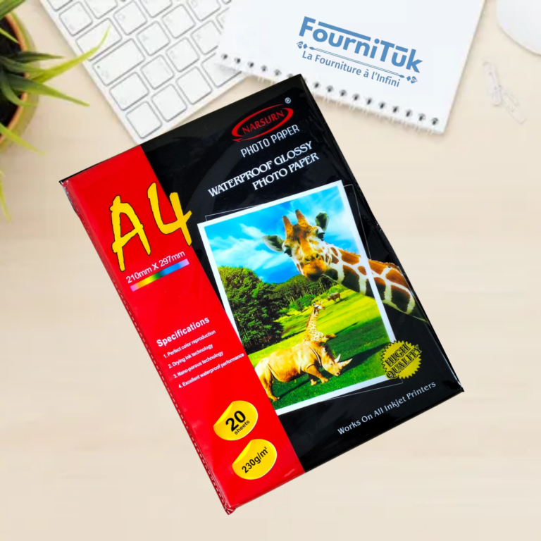 Papier Photo Brillant Imperméable A4 – 230g/m² – 20 Feuilles | Narsurn