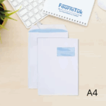 Enveloppe Blanche 229x324 – 90g avec Fenêtre || Format A4