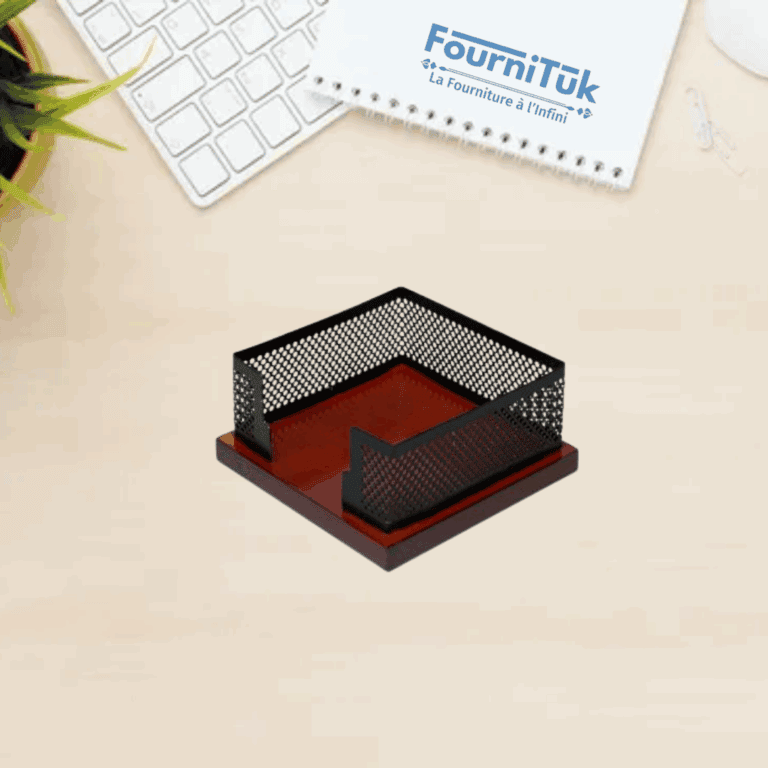 Porte-Cube Notes Bois & Métal | Design Élégant – Format Bureau
