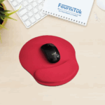 Tapis de souris avec repose-poignet en gel || Confort et maintien – Rouge ou Noir