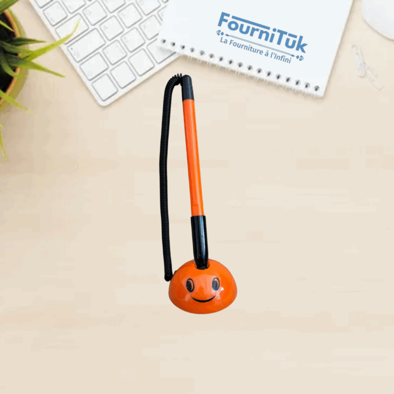 Stylo Fixe pour Bureau d’Accueil | Avec Socle et Chaînette | Antivol – Idéal pour les Espaces Publics