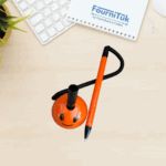 Stylo Fixe pour Bureau d’Accueil | Avec Socle et Chaînette | Antivol – Idéal pour les Espaces Publics