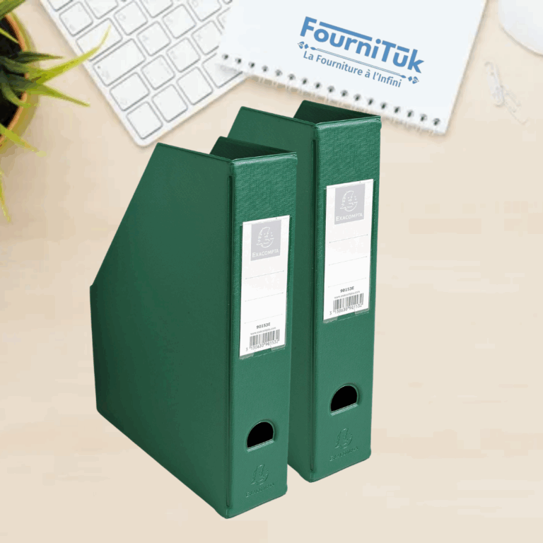 Porte-Revues A4 Exacompta – Réf. 90153E | PVC | Dos 7 cm | Vert Foncé