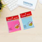 Bloc Notes Autocollants 3x3 pouces – Lot de 2 | 2 x 100 Feuilles | 76 x 76 mm | Post-it Carrés