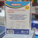 Support Publicitaire Transparent – Sign Holder A5 | Format Portrait | Base Incliné | Présentoir en Acrylique