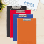 Porte-Bloc Double en Sky | Similicuir Élégant | Idéal pour Réunions, Formations et Prises de Notes