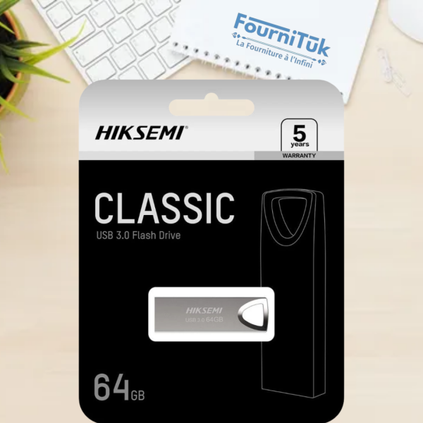 Clé USB Hiksemi M200 – 64 Go | USB 3.0 | Métal Ultra-Rapide & Compacte (Réf: HSM-USB-M200-64G-U3)