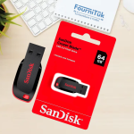 Clé USB Sandisk Cruzer Blade – 64 Go | USB 2.0 Compacte & Fiable (Réf: SDCZ50-064G-B35)
