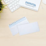 Enveloppe Blanche Américaine 115 x 230 mm | Sans Fenêtre | Fermeture Auto-Adhésive | DIRECTO