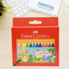 Crayons de Couleur en Cire Jumbo Faber-Castell – 12 Couleurs | Wachsmalkreiden Jumbo Wax Crayons