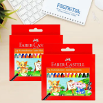 Crayons de Couleur en Cire Jumbo Faber-Castell – 12 Couleurs | Wachsmalkreiden Jumbo Wax Crayons