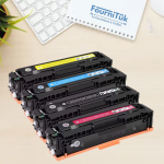 Pack Complet Toners Compatibles HP W222A – Noir, Cyan, Jaune, Magenta