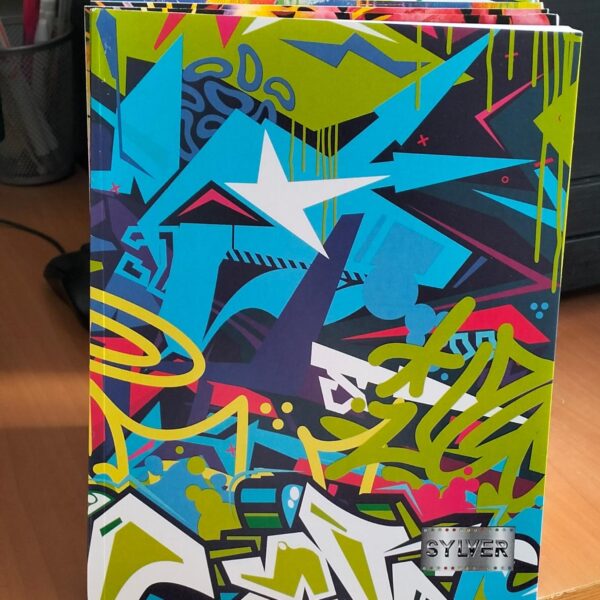Cahier Broché – 288 Pages | Grands Carreaux Seyès | 17×22 cm | Papier Blanc 60g | Couverture 250g Vernis Mat