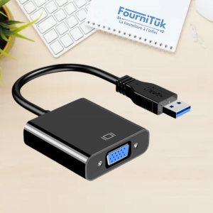 Adaptateur USB 3.0 vers VGA | Convertisseur Vidéo FHD 1080P | USB to VGA Adapter