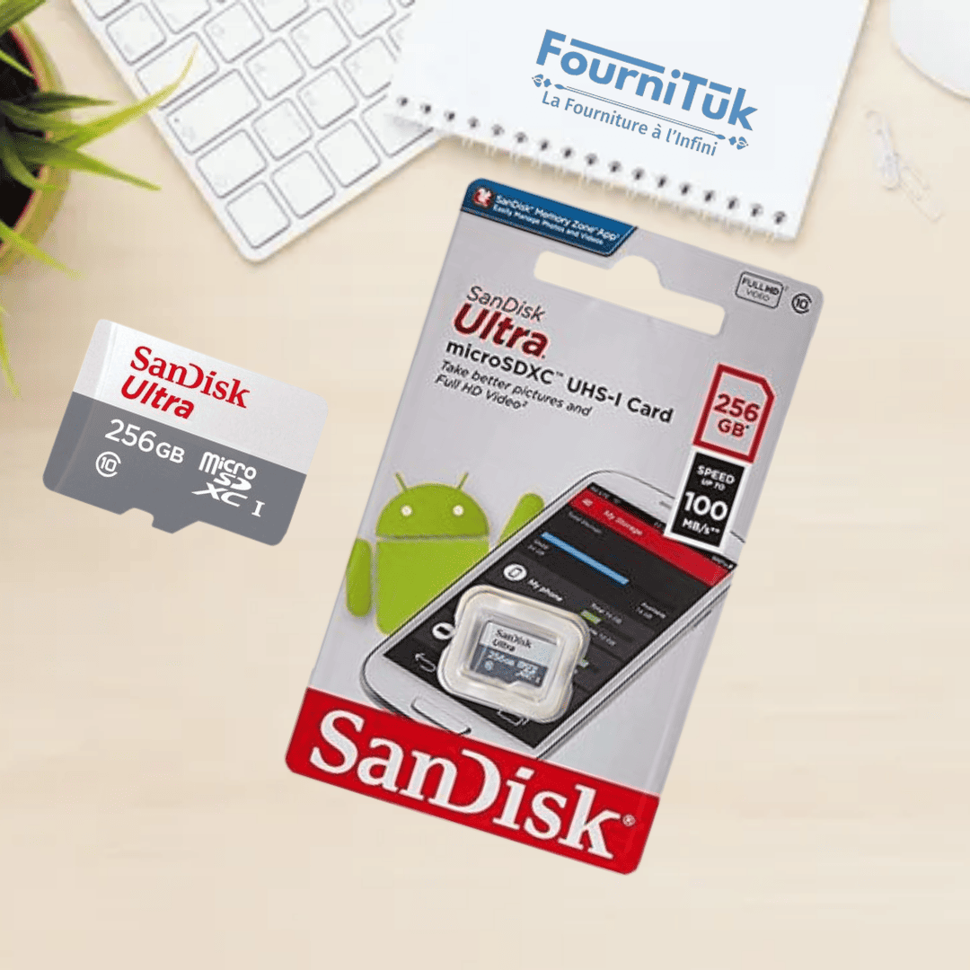 arte Mémoire 256GB – SanDisk Ultra microSDXC UHS-I | Vitesse jusqu’à 140MB/s | Classe A1 pour Apps et Vidéos Full HD