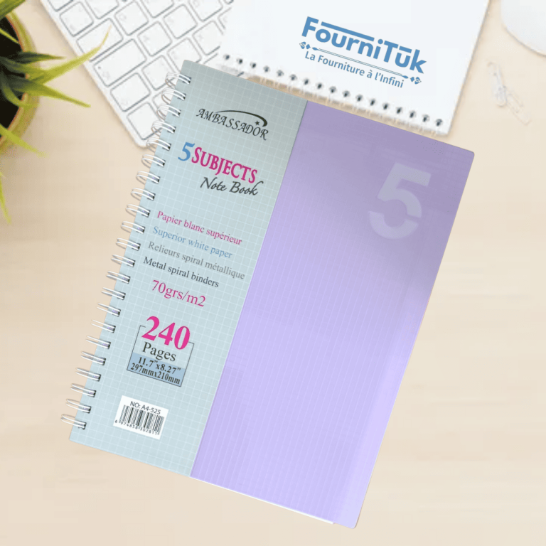 Registre 5 Sujets A4 – 240 Pages | AMBASSADOR A4-525