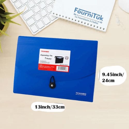 Porte-Documents Accordéon – 7 Compartiments | Format A4 | Plastique Résistant | Organisation Bureau, École ou Maison