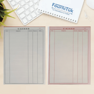 Bon de Caisse A4 Numéroté | 24x32 cm | 50x2 Pages | Suivi Recettes & Dépenses