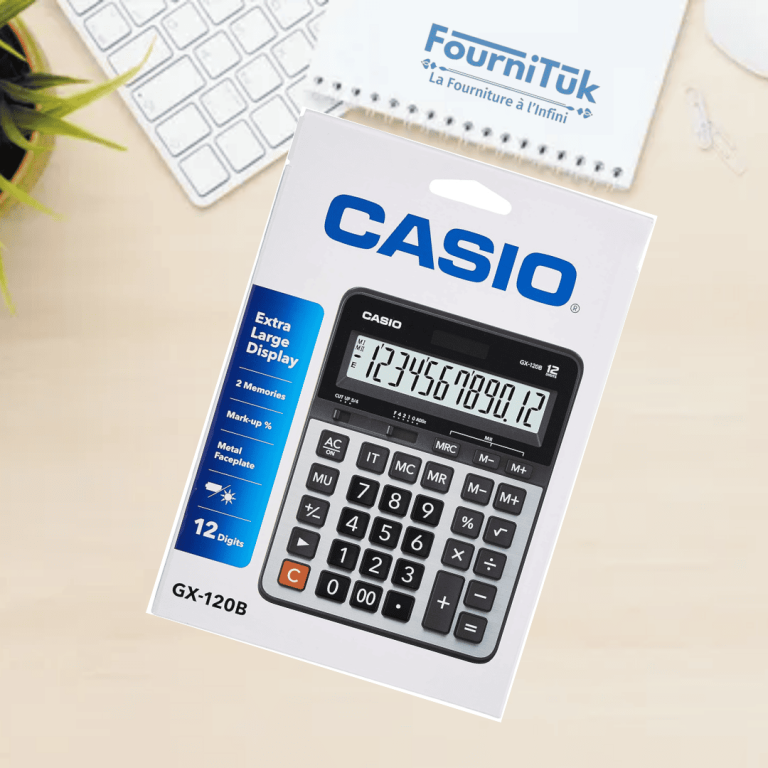 Calculatrice de Bureau CASIO GX-120B | 12 Chiffres | Grand Écran LCD | Fonctionnalités de Base