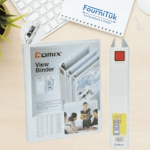 Classeur 4 Anneaux Blanc Personnalisable 4 CM – COMIX | Dos 8 CM | Mécanisme Ø 55mm en D