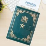 Porte-Documents A4 Artisanal en Simili avec Fermeture – Vert