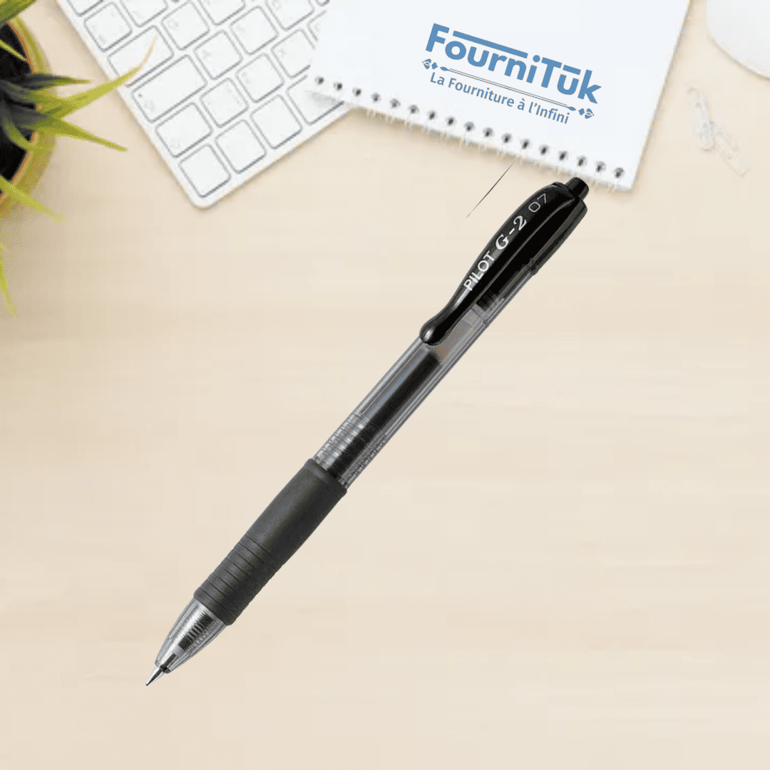 Stylo Gel Pilot G2 – Noir | Pointe 0,7 mm