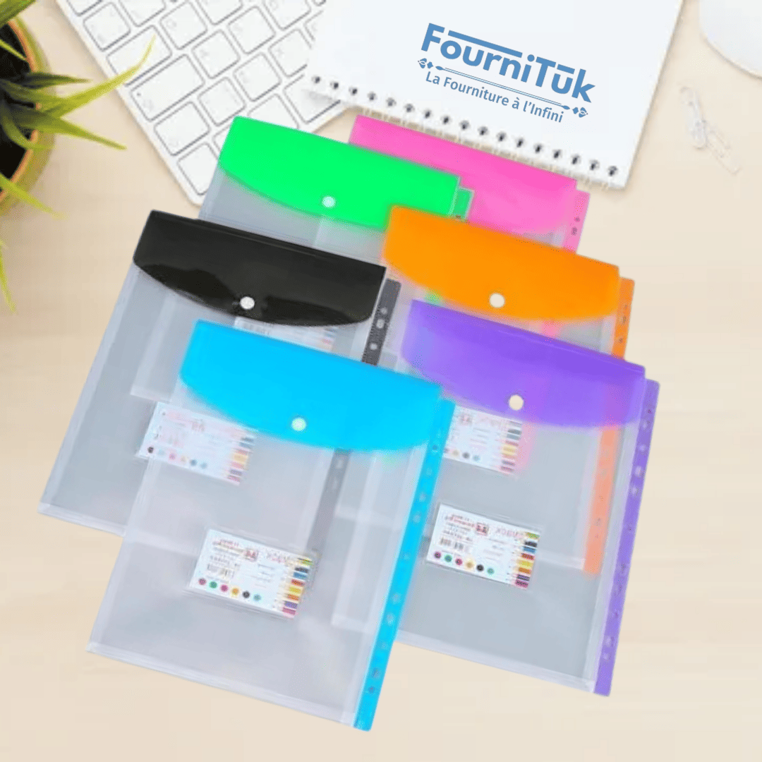 Pochettes Perforées A4 Transparentes | Étanches & Imperméables | Fermeture Sécurisée