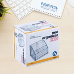 Porte-Stylo Transparent ARK 2031 | Porte Accessoires de Bureau | 4 Compartiments