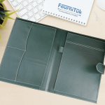 Porte-Documents A4 Artisanal en Simili avec Fermeture – Vert