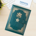 Porte-Documents A4 Artisanal en Simili avec Fermeture – Vert