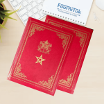 Porte-Signature Artisanal en Simili – Rouge