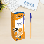 BIC Orange Original – Stylos-Bille Pointe Fine 0,8 mm – Bleu