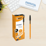 BIC Orange Original – Stylos-Bille Pointe Fine 0,8 mm – Noir