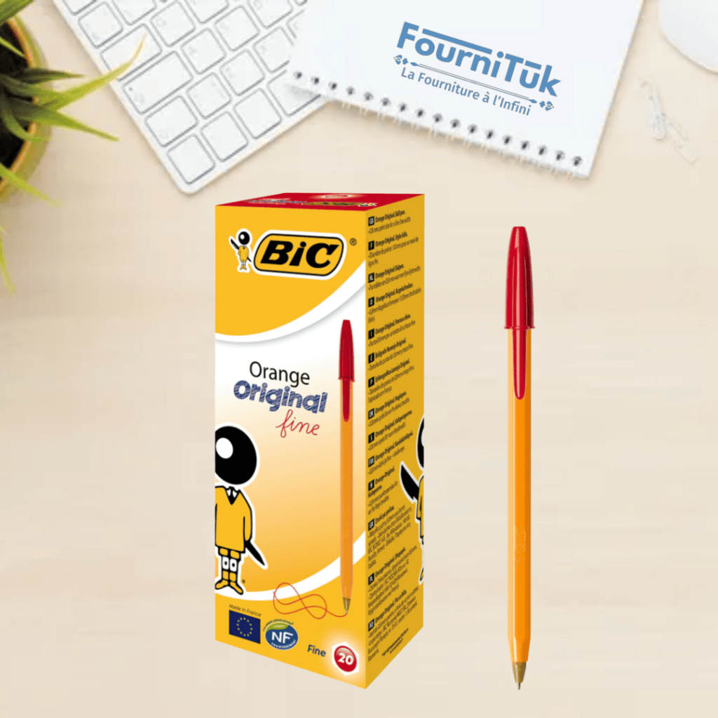 BIC Orange Original || Stylo Bille Pointe Fine|| Rouge - Fournituk ...