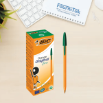 BIC Orange Original – Stylos-Bille Pointe Fine 0,8 mm – Vert