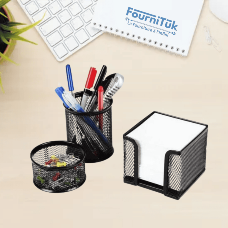 Ensemble de Bureau en Métal Noir – CROWN 840N