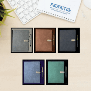 Coffret VIP Notebook / Agenda 6 Anneaux || Agenda Premium en Similicuir – 144 Pages Papier Ivoire