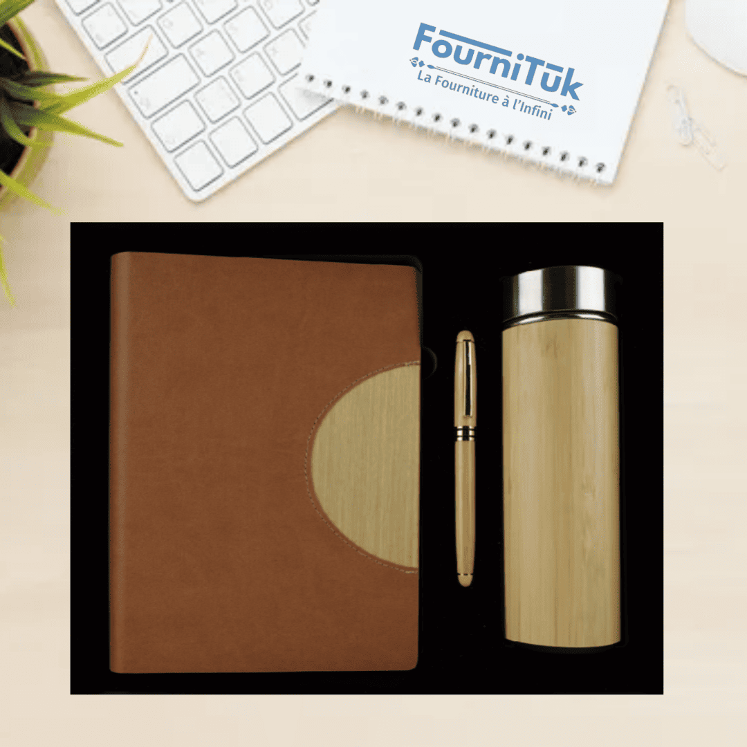 COFFRET VIP1009 Écologie || Agenda Premium 16×22 cm avec Thermos & Stylo