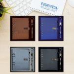 Coffret VIP 1010 || Agenda Premium 352 Pages – Similicuir Luxe avec Stylo & Porte-clé Métallique