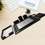 Ensemble de Bureau en Similicuir Noir – Pack 7 Pièces